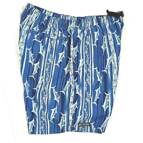 Columbia Sportswear Swim Trunks Fish Print Shorts - Picture 3 of 6